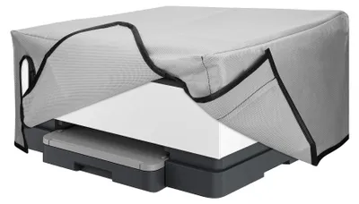 Produktbild von kwmobile Cover kompatibel mit HP OfficeJet 8015e / OfficeJet 8122e - Tasche Hülle Drucker - Staubschutzhülle Schutzhaube Schutzhülle - Hellgrau