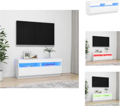 Obrázek produktu pro vidaXL TV skříňka s LED světly bílá 100x35x40 cm - TV nábytek
