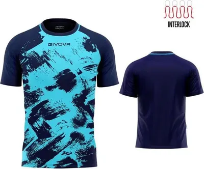 Produktbild von Sport-T-Shirt Givova Art Interlock Turq-blau Blau - 2XS