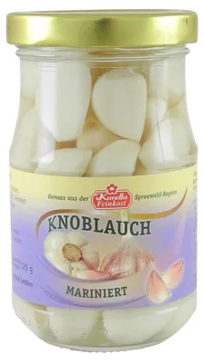 Produktbild von Knoblauchzehen mariniert von Kunella Feinkost (185 g Glas)