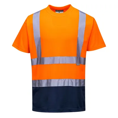 Obrázek produktu pro Portwest S378 Dvoubarevné tričko s vysokou viditelností, oranžová/tmavá Velikost L