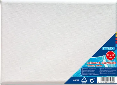 Produktbild von Stylex 28581, Lackierung, Vorgestreckte Leinwand, Weiß, Baumwolle, 180 mm, 130 mm