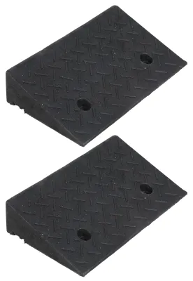 Produktbild von 1 Paar 10 cm hohe Einfahrtrampen, rutschfeste Bordsteinrampen, Tragkraft 3175 kg, 50 cm L x 30 cm B, Schwellenrampen für Autos, Rollstühle, Scooter, Rasenmäher und Motorräder