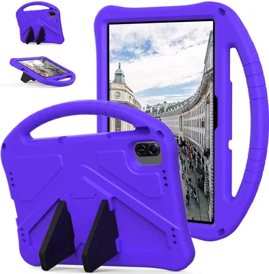 Obrázek produktu pro Dětské pouzdro pro Infinix Xpad 20 11" 2025, EVA lehké nárazuvzdorné pouzdro s skládacím stojánkem a rukojetí Fialová