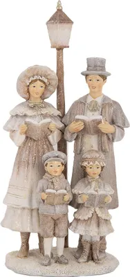 Produktbild von Clayre & Eef Weihnachtsdekorationsfigur 15x11x30 cm Beige Kunststoff