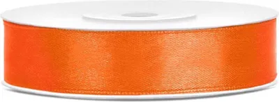 Produktbild von Satin Geschenkband orange 25m 12mm breit