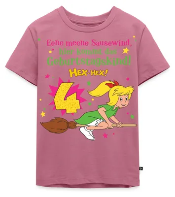 Produktbild von Spreadshirt Bibi Blocksberg Geburtstagsdesign 4 Jahre Kinder Premium T-Shirt, 134/140 (8 Jahre), Mauve