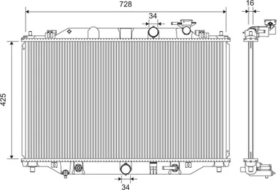 Image de VALEO Radiateur, refroidissement moteur 701392