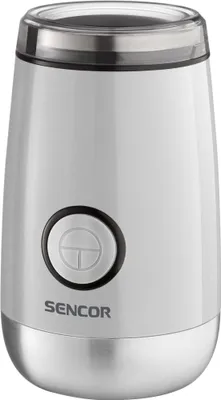 Produktbild von SENCOR SCG 2052WH Elektrický mlýnek, zásobník na 60 g, nastavení jemnosti mletí, bezpečnostní pojistka, příkon 150 W