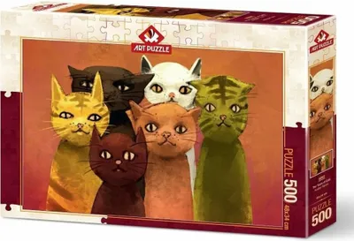 Image de ART PUZZLE Puzzle Équipe de chats 500 pièces