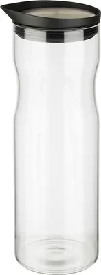 Produktbild von APS 10721 Glaskaraffe, Glas/Edelstahl, 1 Liter, Ø 8 cm, Höhe 25 cm
