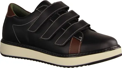 Produktbild von Liromed 950 bequeme Slipper, Herren, Schwarz, Leder, NEU - Herrenschuhe Prophylaxe Diabetiker, Schwarz, leder (dehnbar)