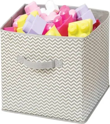 Produktbild von Stoffkiste mit Griffen Aufbewahrungsbox Stauraum Organizer mDesign Taupe/Natur