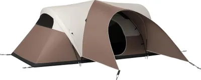 Produktbild von Outsunny Familien-Campingzelt für 5–6 Personen, leichtes, wasserdichtes und belüftetes Tunnelzelt mit Tragetasche, 550 x 300 x 198 cm, Braun
