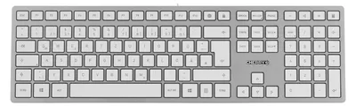Image de CHERRY KC 6000 SLIM - Clavier - USB - Allemagne - Commutateur de touches : CHERRY SX - argenté