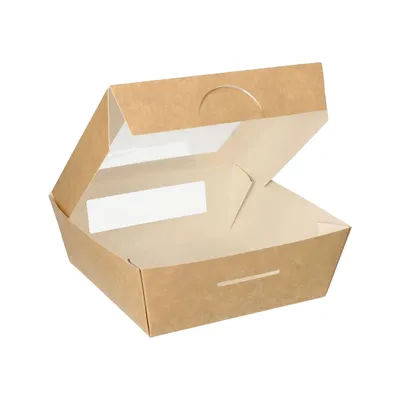 Produktbild von Papstar 86573, Karton, Polylactid (PLA), Braun, 140 mm, 140 mm, 50 mm