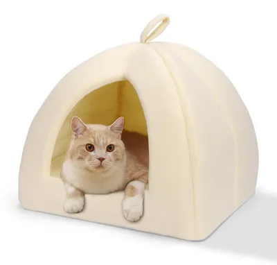 Produktbild von Katzenhaus Katzenbett Katzenhöhle - Zwei in einem - Katzenzelt