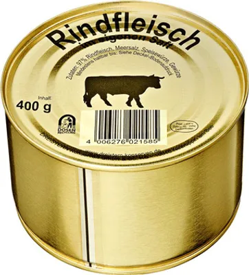 Produktbild von Dreistern Rindfleisch in der Dose