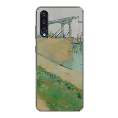 Produktbild von MuchoWow® Handyhülle Schutzhülle Hülle für Samsung Galaxy A30s Die Brücke von Langlois - Vincent van Gogh Silikon Softcase Handy Hülle - Karteninhaber
