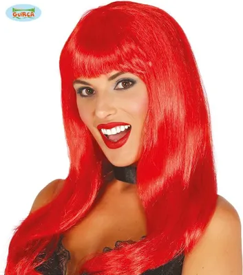 Immagine prodotto di Parrucca capelli lunghi parrucca rossa strega diavolo lungo