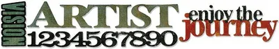 Produktbild von Stanze Decorativ Strip Alphabet dies Stacked Artful Words