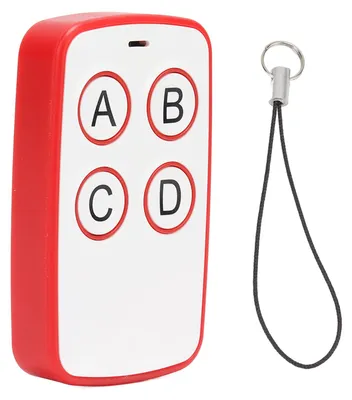 Image de Télécommande sans fil de 433 MHz, universelle, avec 4 canaux, pour portail électrique, porte de garage, couleur rouge