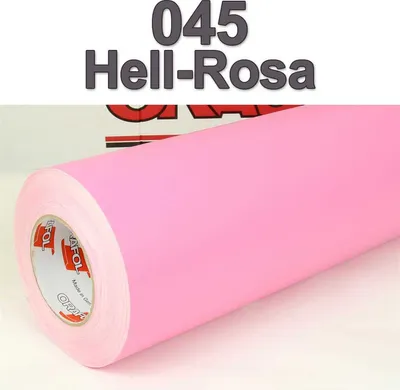 Produktbild von (6,95€/m²) Oracal® Möbelfolie 045 Hellrosa Matt 31,5 cm Breite Laufmeterware selbstklebende Folie Plotterfolie Klebe Folie Oracal 631 matte Küchenfolie