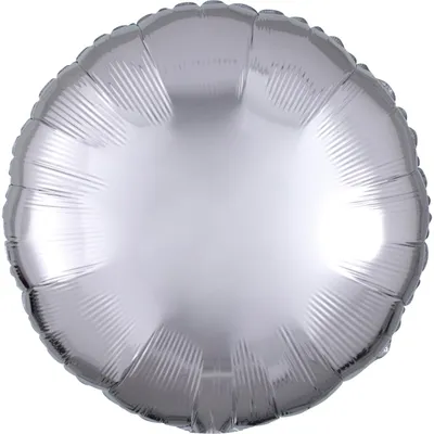 Obrázok produktu pre Fóliový balónik, strieborný metalický, okrúhly, 43 cm – Amscan
