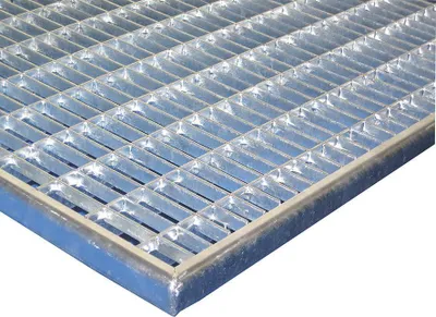 Produktbild von MEA Gitterrost Fußabstreifer Stahl 600x400x20 mm, Maschenweite 30/10 mm, U-Profileinfassung, Stab-in-Stab-Verpressung