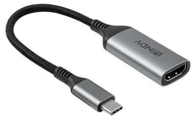 Zdjęcie produktu dla Lindy 43428, 0,15 m, USB Type-C, HDMI, Męska, Żeńska, Prosty