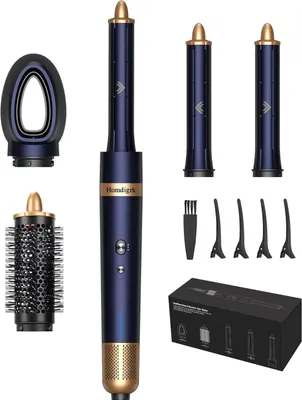 Produktbild von 4-in-1 Airstyler für Frauen, Auto-Wrap-Lockenstab, Föhnbürste & Ionen-Haartrockner zum Glätten, Locken, Volumen & Stylen ohne Hitzeschäden