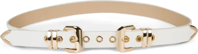 Produktbild von styleBREAKER Damen Gürtel mit doppelter goldener Schnalle und Lochnieten, B-Low Belt, Taillengürtel, kürzbar 03010121