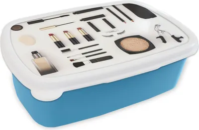 Produktbild von KitchenYeah® Lunchbox Brotzeit Brotdose 17x11 cm Schminkset Kinder Brotzeitdose - Lunch - Kunststoff  - Brotbüchse - Sandwichbox - Lunchbox für Kinder