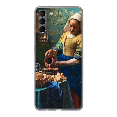 Produktbild von MuchoWow® Handyhülle Schutzhülle Hülle für Samsung Galaxy S21 Plus Milchmädchen - Mandelblüte - Alte Meister Silikon Softcase Handy Hülle - Handy-Tasche