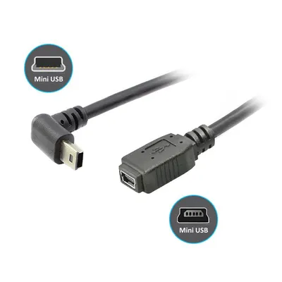 Produktbild von F60 USB 2.0 Mini USB 5-Pin 90° Abgewinkeltes Verlängerungskabel 30 cm Nach Unten