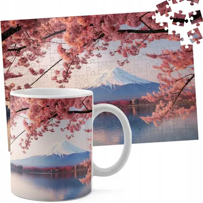 Image de Zestaw Kubek + Puzzle 110El - Japonia Góra Piękne Widoki Krajobraz
