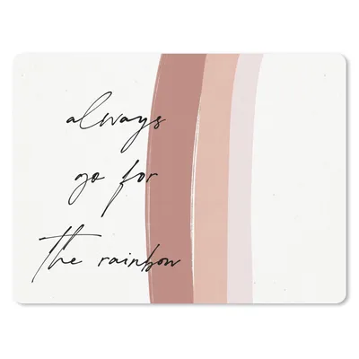 Produktbild von MuchoWow® Mauspad Mousepad Regenbogen - Immer auf den Regenbogen zugehen - Zitate - Text 23x19 cm - Mousepads - Maus Mat - Pad - Mausunterlage - Schreibtischunterlage - Mauspad