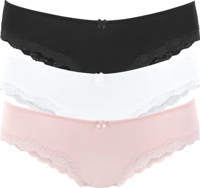 Produktbild von LASCANA Slip rosa, weiß, schwarz Größe 32/34