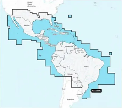 Immagine prodotto di Navionics Nasa004l-Caraibi messicani fino al Brasile Sa004l-Normal Chart Blu Blu Taglia Unica