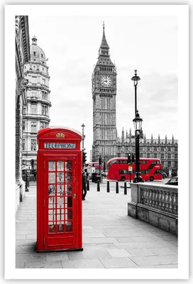Produktbild von Poster - Poster ohne Rahmen - Schuppen Telefon London - 61x91,5 cm - Wand Bild - Wanddeko - Wandbilder - Kunstposter - Wandposter - Bilder - Kunstdruck - Wanddekoration - Wandbild - P2XPA61x91-4326