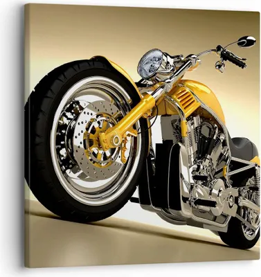 Produktbild von Bild auf Leinwand - Leinwandbild - Motorrad Chrom Rad - 30x30cm - Wand Bild - Wanddeko - Wandbilder - Leinwanddruck - Bilder - Kunstdruck - Wanddekoration - Leinwand bilder - Wandkunst - AC30x30-0168