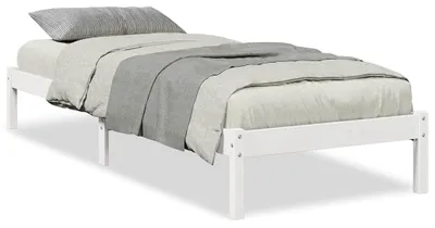 Image de vidaXL Lit en bois massif extra long sans matelas blanc 80x210 pin