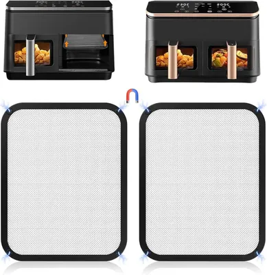 Produktbild von Fett-Spritzschutz aus Edelstahl, feinmaschig, passend für Airfryer 8,5L und 10L, Küchenzubehör