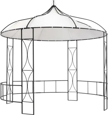 Image de Pavillon 300 x 290 cm Blanc Rond