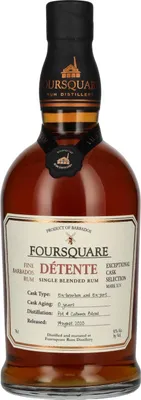 Produktbild von Foursquare 10 Years Old DÉTENTE Single Blended Rum 51% Vol. 0,7l