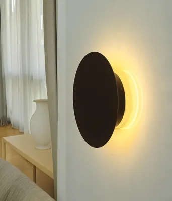 Produktbild von LED Wandleuchte Metall Ø 15 cm rund Braun matt 3000 K warmweißes Licht 60 lm Modern Wandlampe