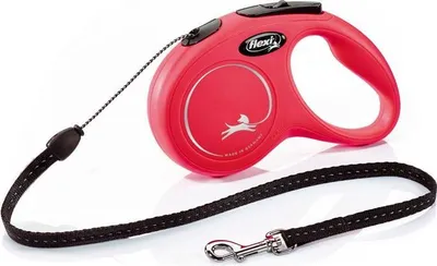 Produktbild von Flexi New Classic S Rollleine, 5 m, Rot, Für Hunde bis 12 kg, Reflektierend