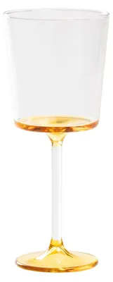 Produktbild von Discobolo 4er-Set Rotweingläser aus mundgeblasenem Borosilikatglas, 46,5 cl Fassungsvermögen, elegantes Design mit transparentem Boden, Goldgelb