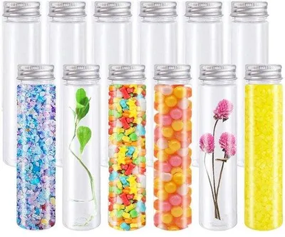 Productafbeelding van Kunststof vloeistofcontainers - 12 stuks - met schroefdop - 110 ml - transparant - ideaal voor vloeistoffen