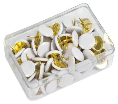 Produktbild von Soennecken Reissnagel 1083 9,5mm weiß 100 St./Pack.